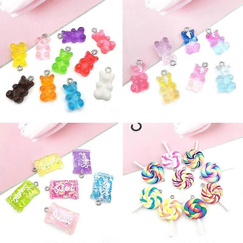 32Pcs Sweet Candy Pendant Colorful Candy Shape