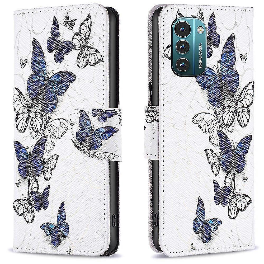 Pattern Printing Leather Case For Nokia G11/g21, Foldable Stand Design Colorful Pattern Printing Leather Wallet Phone Case