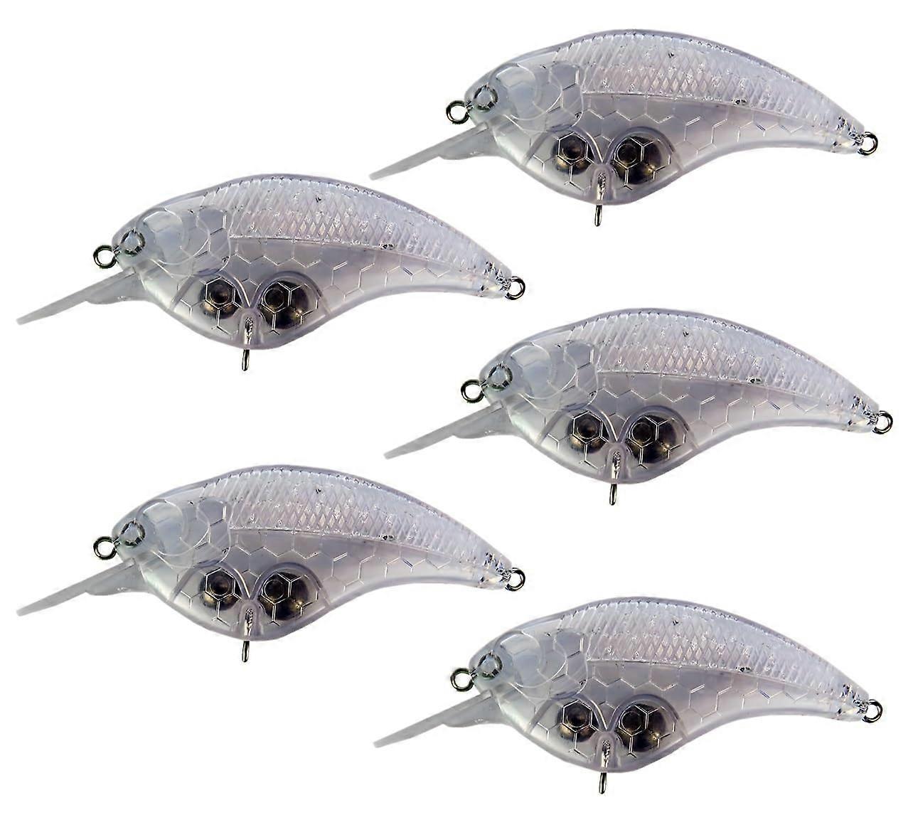 Flat Sided Square Bill Circuit Board Lip 1/2 oz Unpainted Lure Blanks 5 Pack. All Made in The ! - 8642