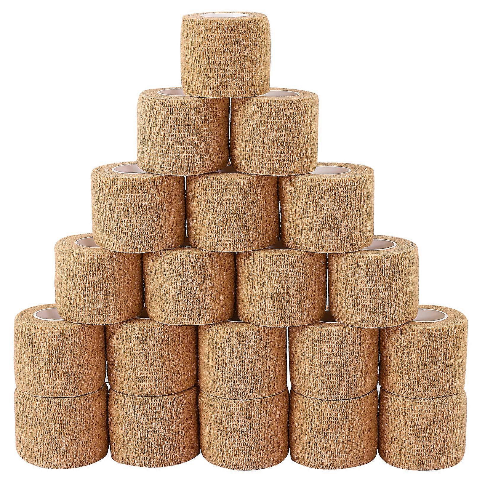 24 Pack Self Adhesive Bandage Wrap, 2 Inch X 5 Yards, Cohesive, Elastic, Breathable