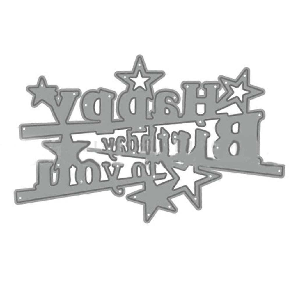 قطع يموت كلمات عيد ميلاد يموت التخفيضات الكربون الصلب النقش الاستنسل قوالب قالب لسجل القصاصات الحرف اليدوية صنع البطاقة