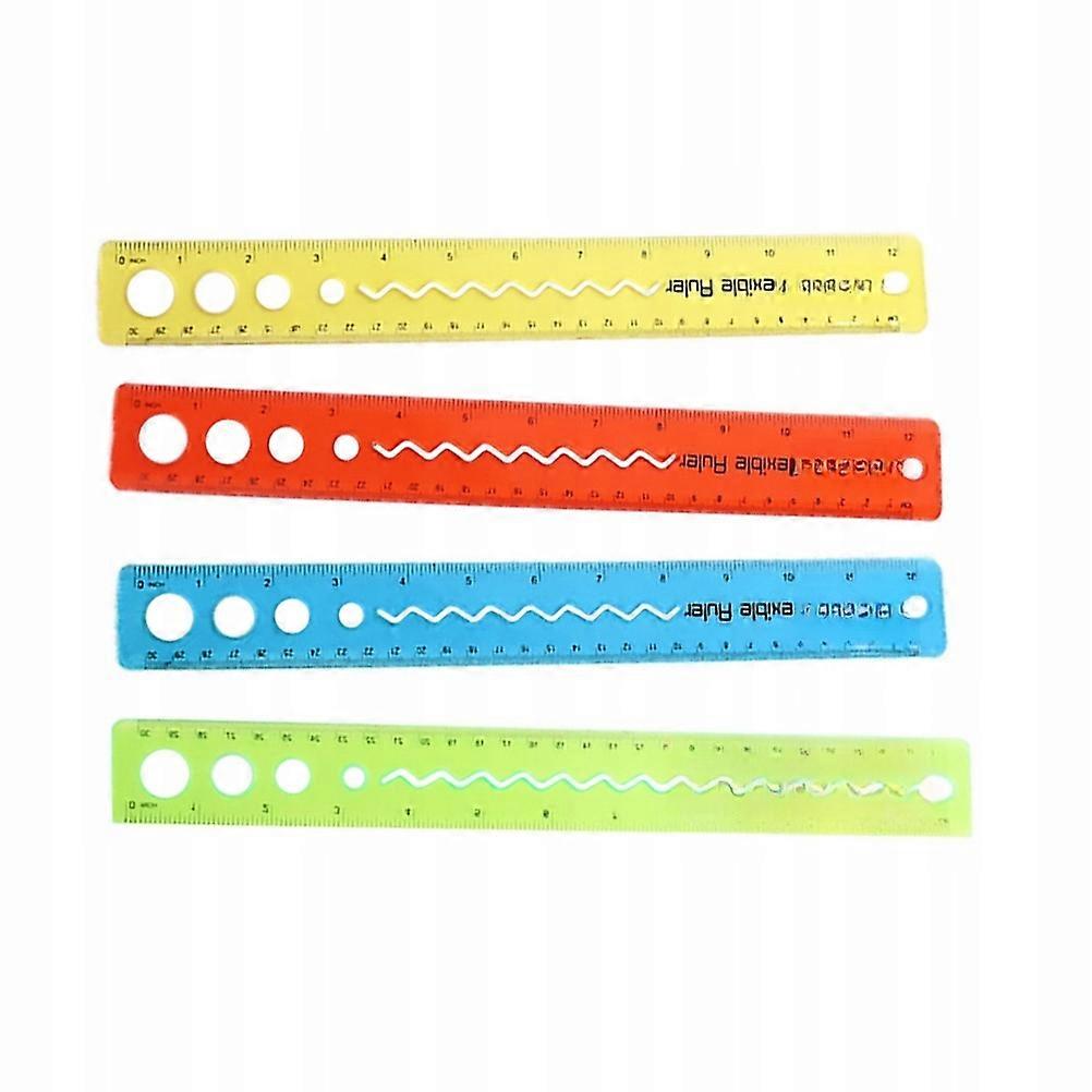 Ruler Bendable Straight Flat 4 Pcs