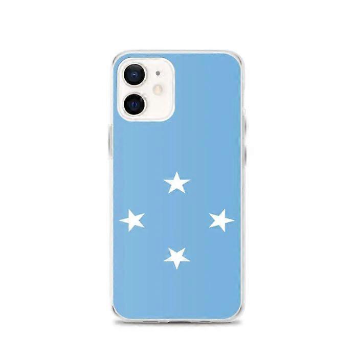 Phone Case – Micronesia Flag – Compatible with iPhone 12 – Soft Case – Durable and Shockproof - Silicone - Pixelforma