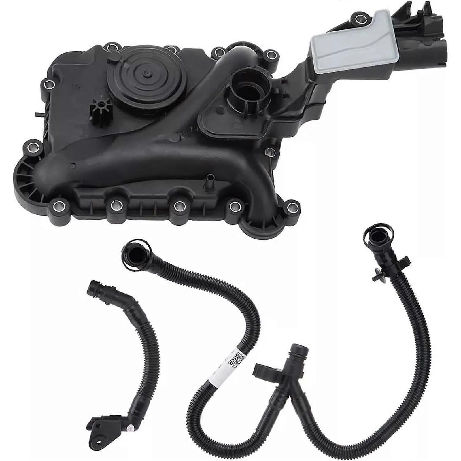 Engine Oil Separator and Hose Tube Set for 06E103547F 06E103547Q 06E103547AC 06E103547AB 06E103547AH Direct Replacement Multicolor