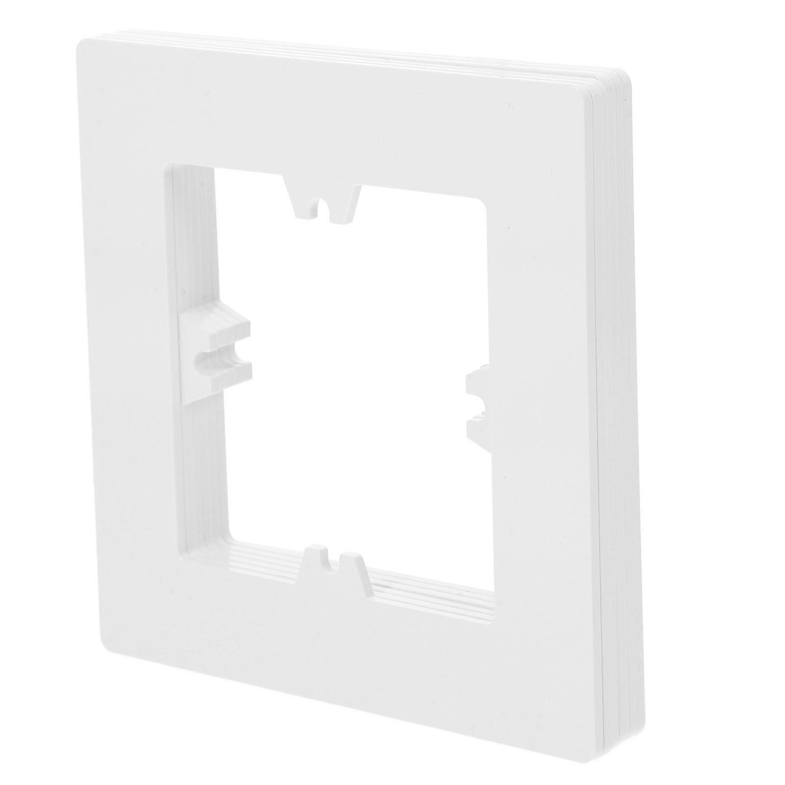 6pcs Type Light Switch Cover Wall Plate Decorative Hole Cover for Electrical Socket Panel Gap Repair Easy Installation White