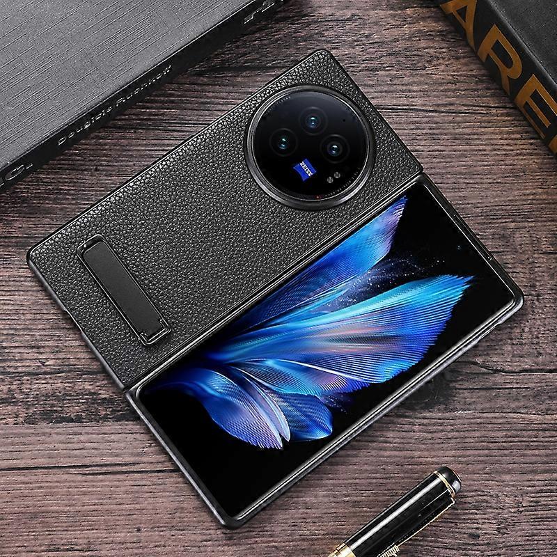 Litchi Texture PU Phone Case with Holder