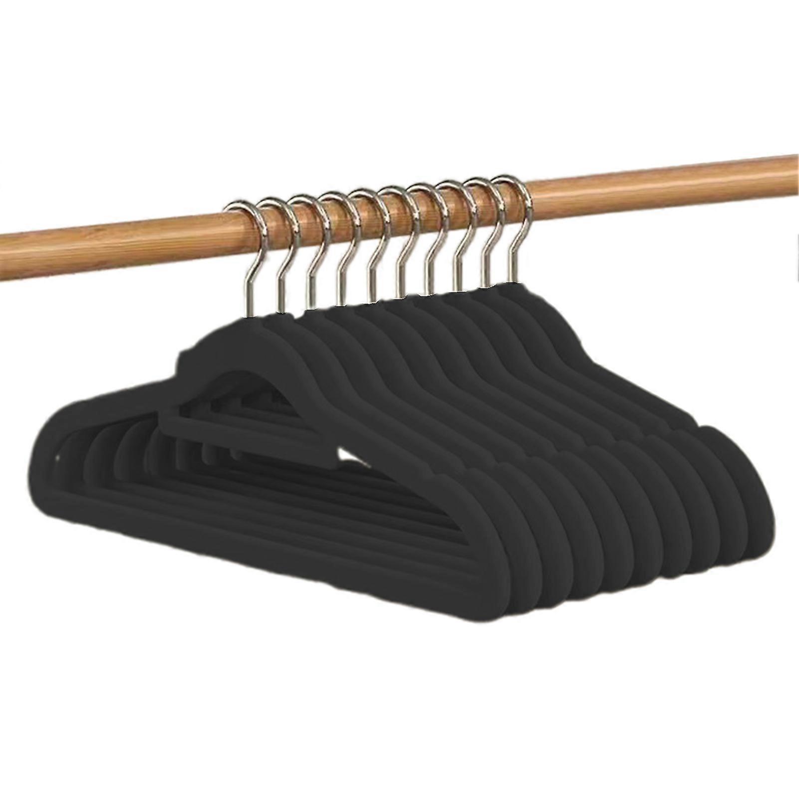 Flocked Clothes Hanger Sturdy Multipurpose Clothes Hanging Rack for Home
