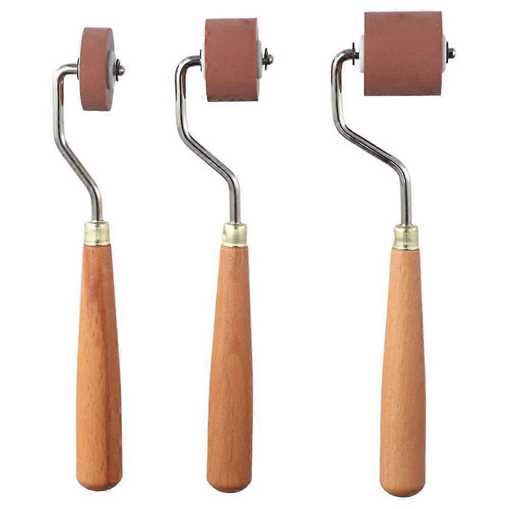 3 Pcs Rubber Brayer Roller, Comfort Grip for Anti S Tape Construction Tools, Print, Craft Stamping Brayers