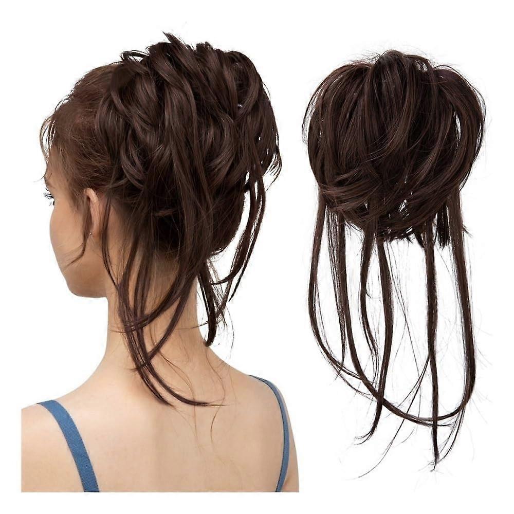 Hair Buns, A Fluffy and Hair Accessory, Ideal for Bun Updos and Hair Styling Hairpieces (Brown) Ref: 2409