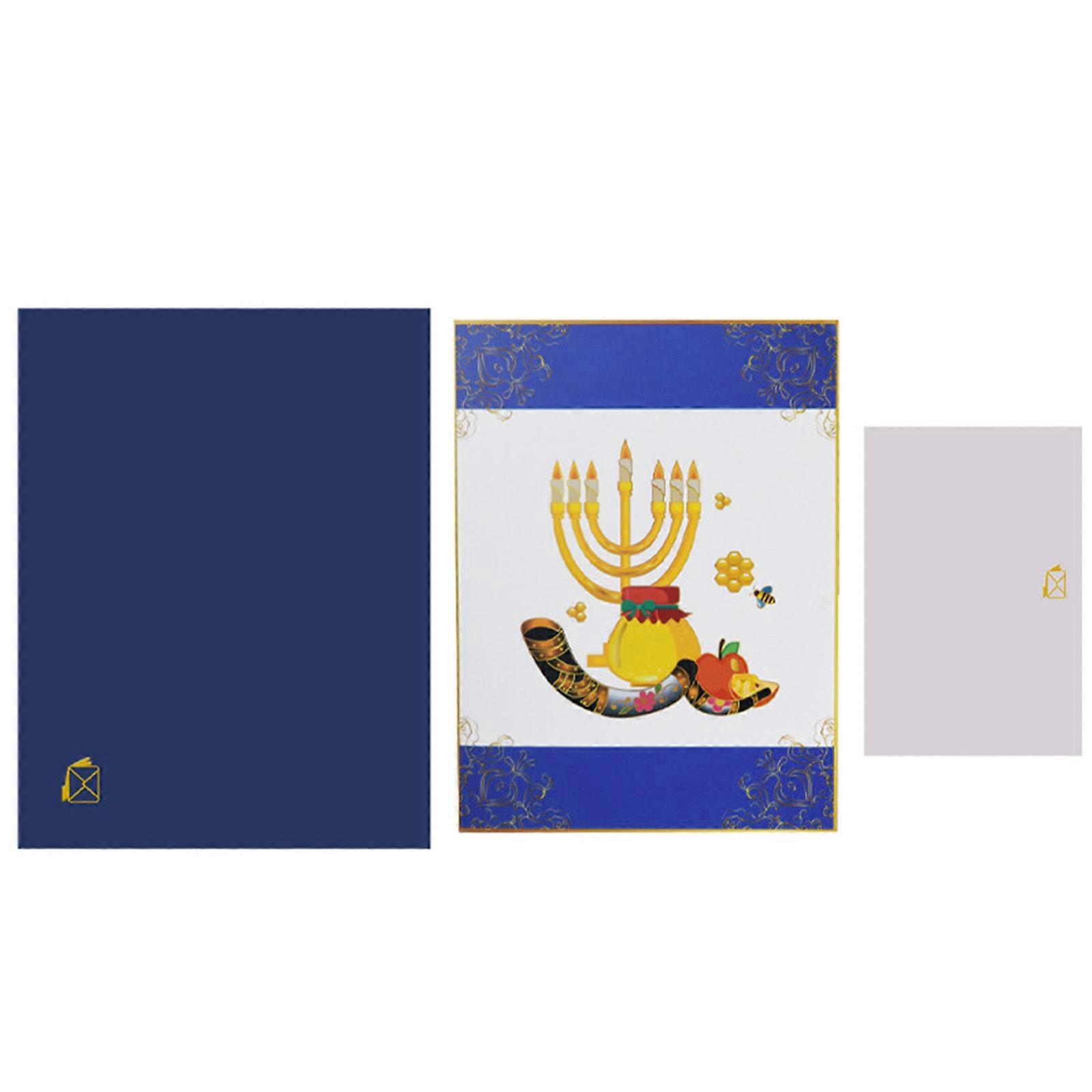 3D for Pop Up Jewish New Year Card Handmade Popup Rosh Hashanah Greeting Cards with Envelope for Holidays 6 x 8 Inches