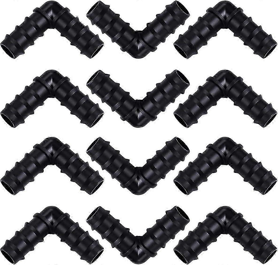 12pcs Pipe Connectors for 16mm Irrigation System (Elbow)
