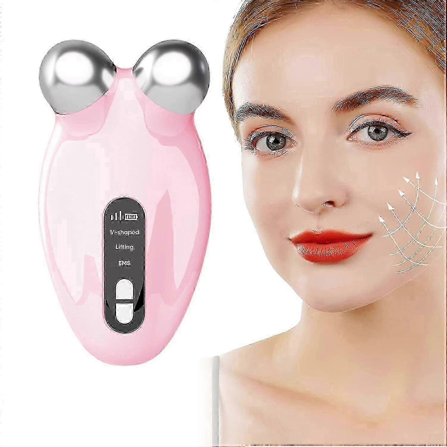 2025 Microcurrent Facial Device,Upgrade Face Neck Massager for Anti Aging and Wrinkles, Intelligent Double Chin Eliminator,V-Face Sculpting Tool,Best