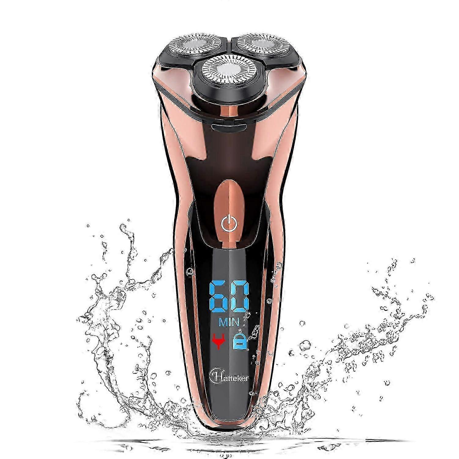2025 Electric Shaver Men Razor Rotary Shavers With Pop-up Sideburn Trimmer Waterproof Wet Dry Cordless Rechargeable -JRzd