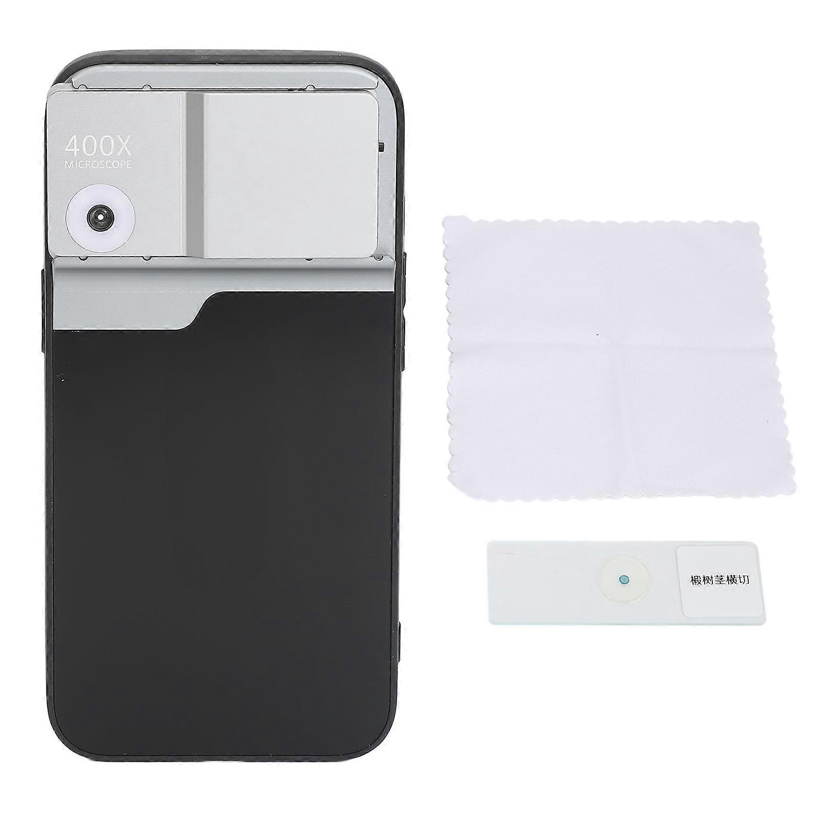 400X Cell Phone Microscope for iPhone 13 Pro Max: Easy Operation, Fill Light, Educational