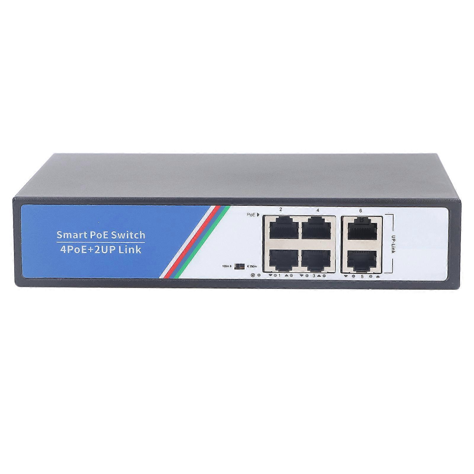Switch Ethernet 6 porte 12Gbps Switcher di capacità di commutazione Splitter di rete Plug and Play 100-240V US Plug 