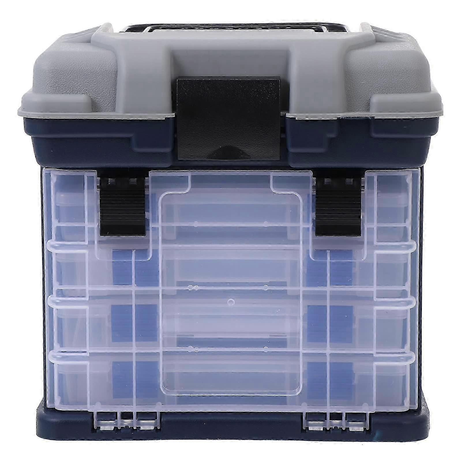 2025 Kinder Werkzeugkasten Angelköderbox Doppelseitige Tackle Aufbewahrungstabletts Angelfach Organizer