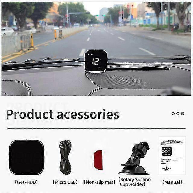Universal GPS HUD Car Head Up Display 2.5 Inch LED Digital Auto Speedometer with Overspeed Alarm for All Vehicles