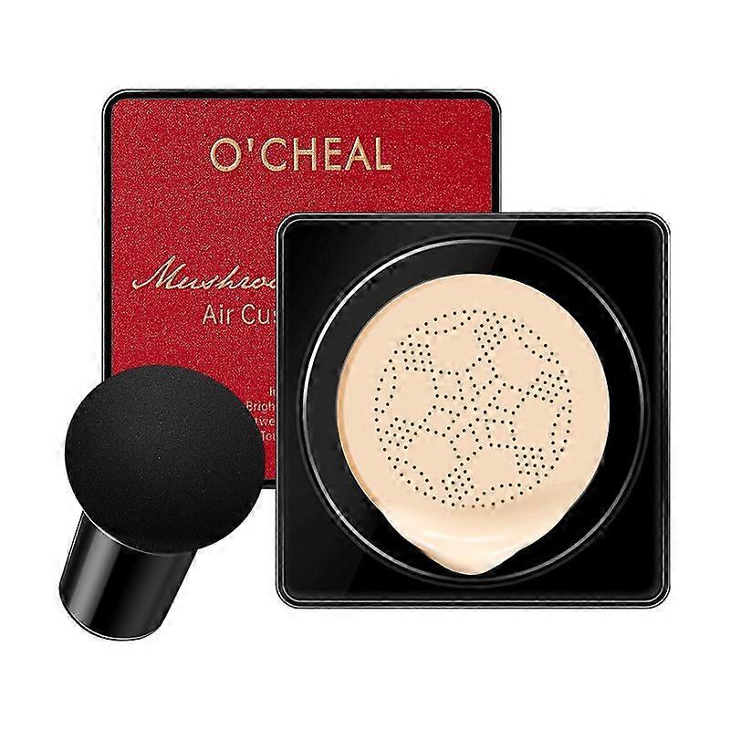 Mushroom Head Air Cushion CC Cream Foundation, Moisturizing BB Cream Face Makeup Foundation, Waterproof Long Lasting Full Coverage Concealer Even Skin