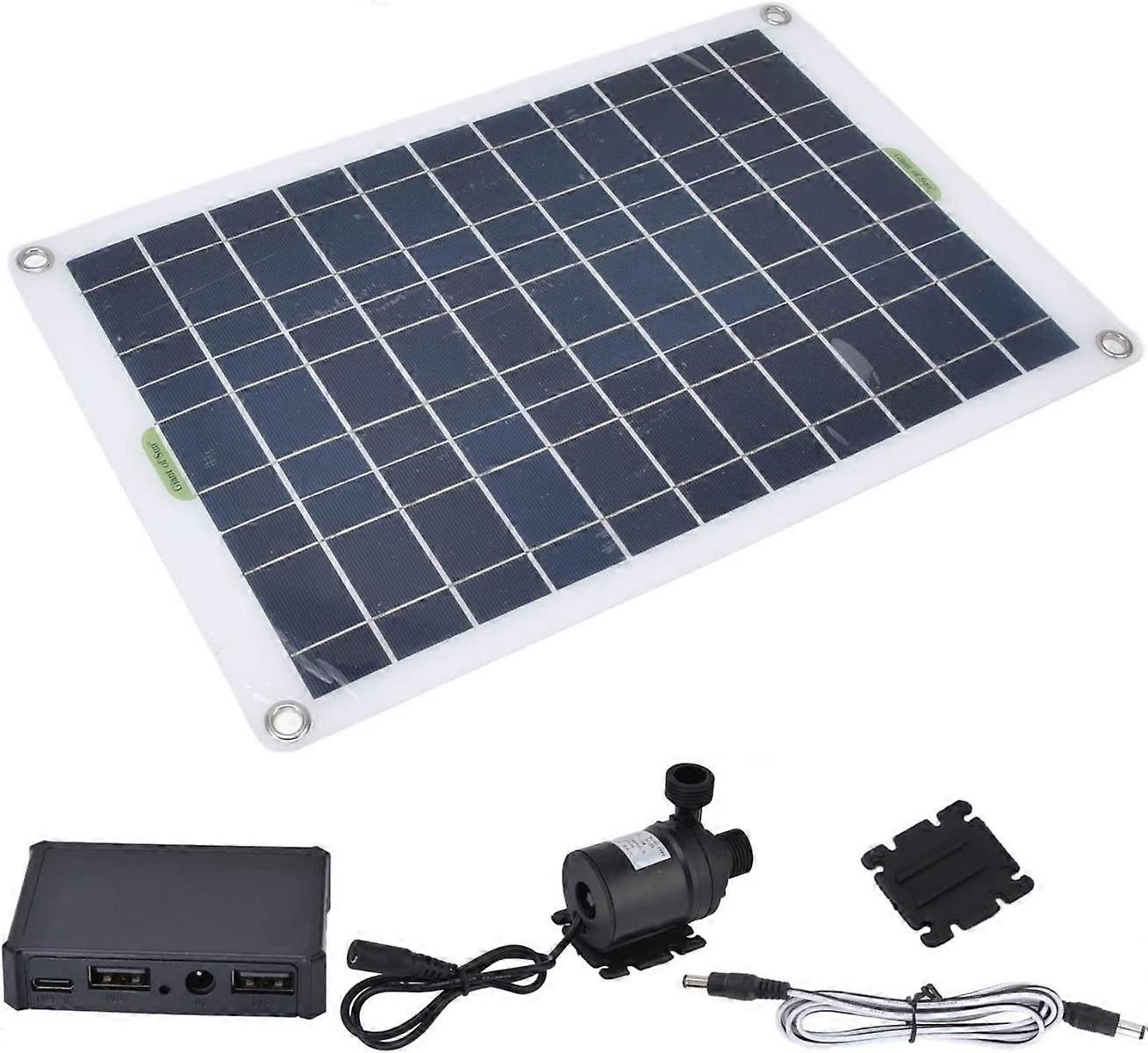Solar Water Pump Kit 50W Polycrystalline Silicon Solar Panel Fountain Pump Kit, Used for Solar Fountain Pool Hydroponic Garden
