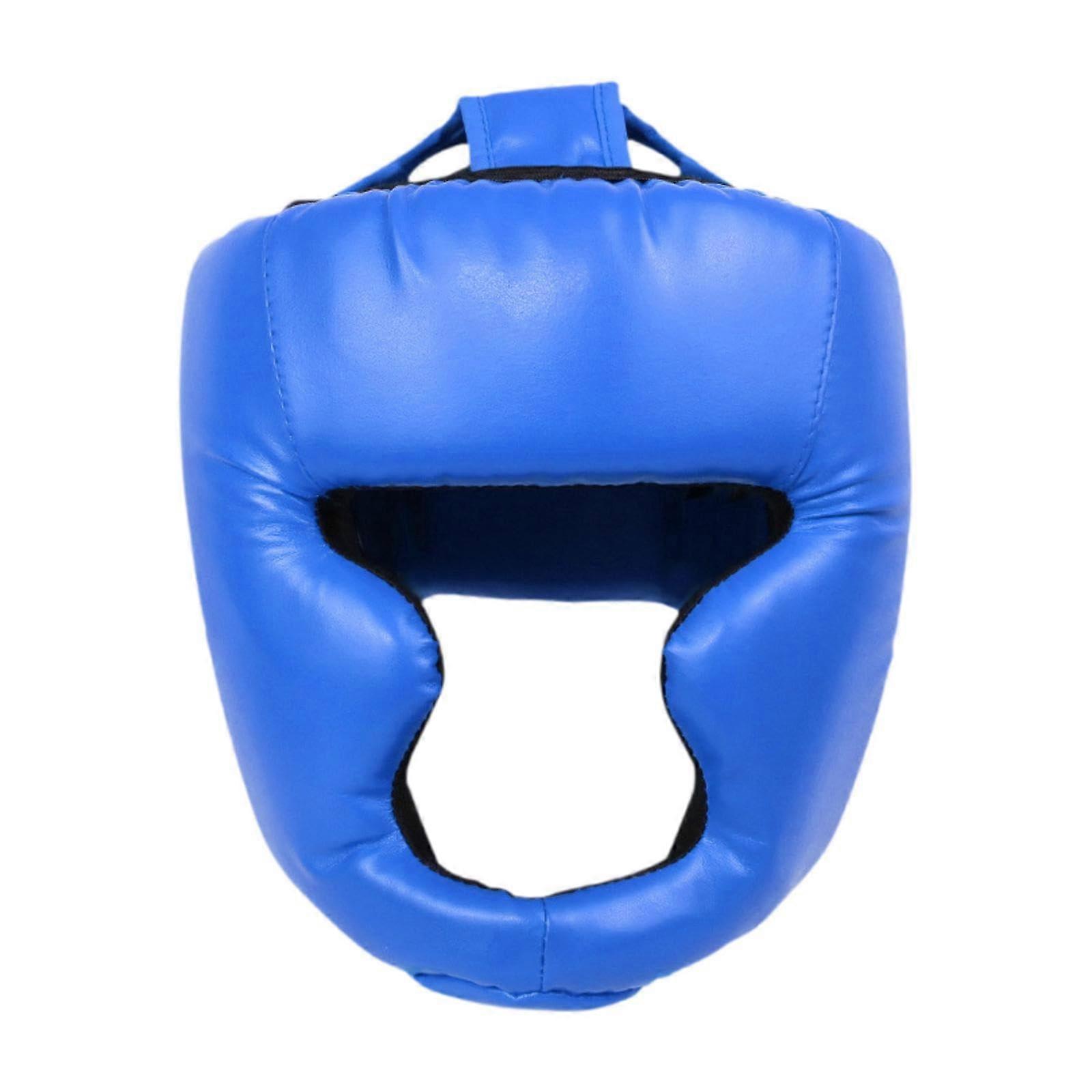 Boxing Helmet for MMA and Karate - Full Face Protection, Foam Padded, Comfortable Fit, Adult Size, Blue