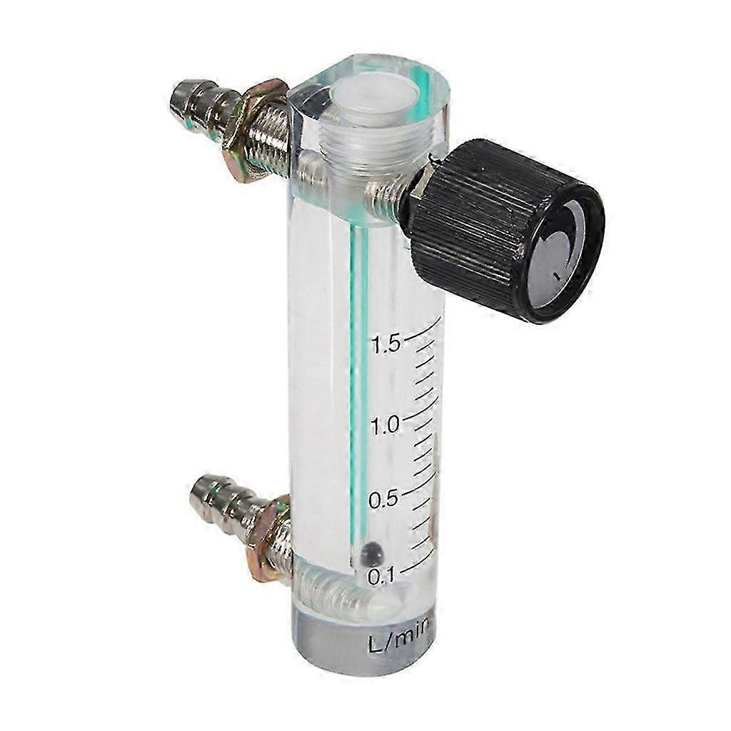 Adjustable Oxygen Flowmeter Regulator 0-1.5LPM with 8mm Soft Tube Hose Fitting for Hospitals & Oxygen Bars