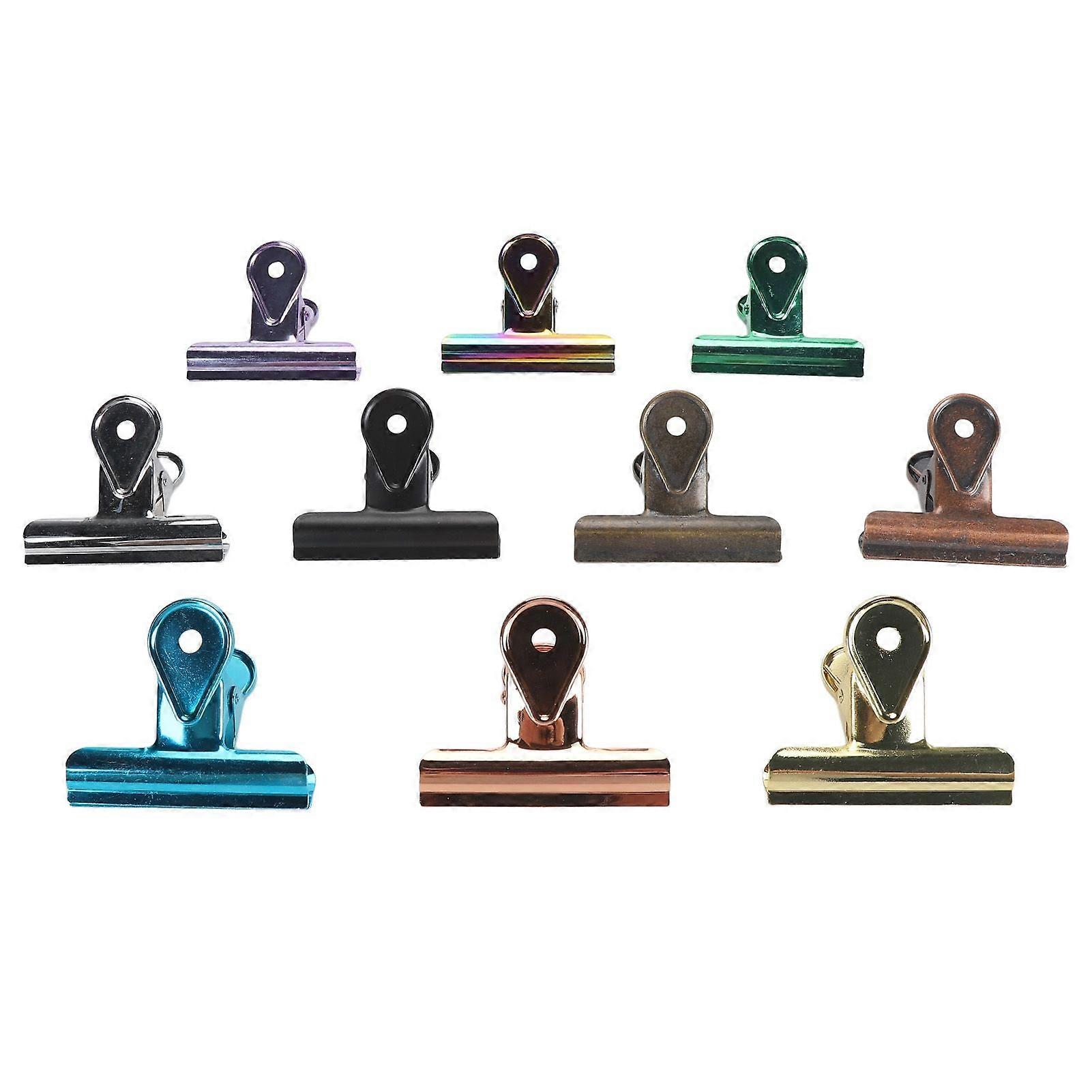 2025 legújabb modell 10db színes fém csuklópánt kapcsok többfunkciós fájl pénz