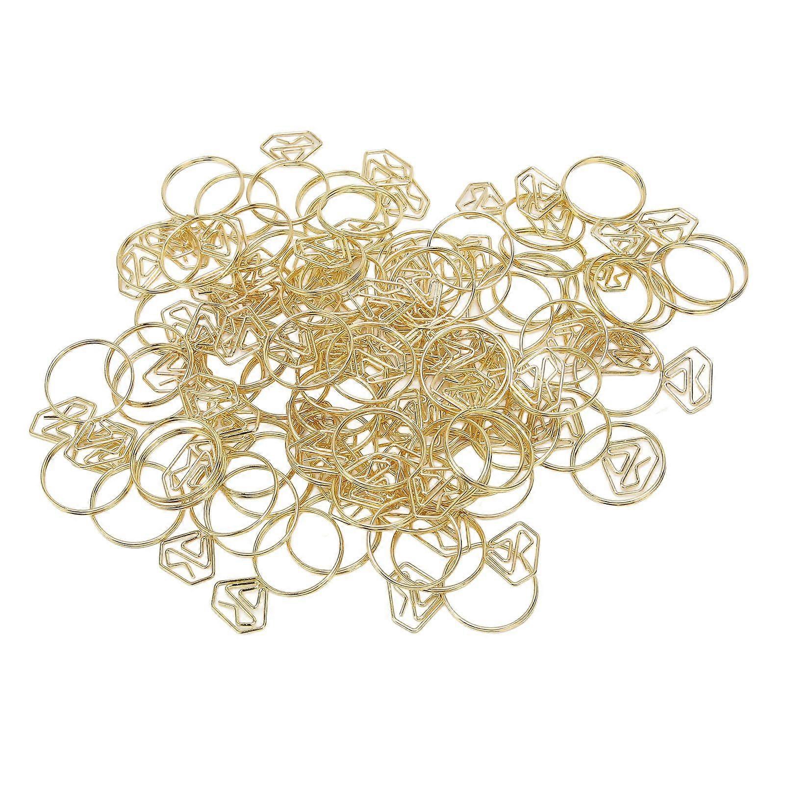 2025 Latest Model  80pcs Ring Shape Paper Clips Rustproof Multifunction