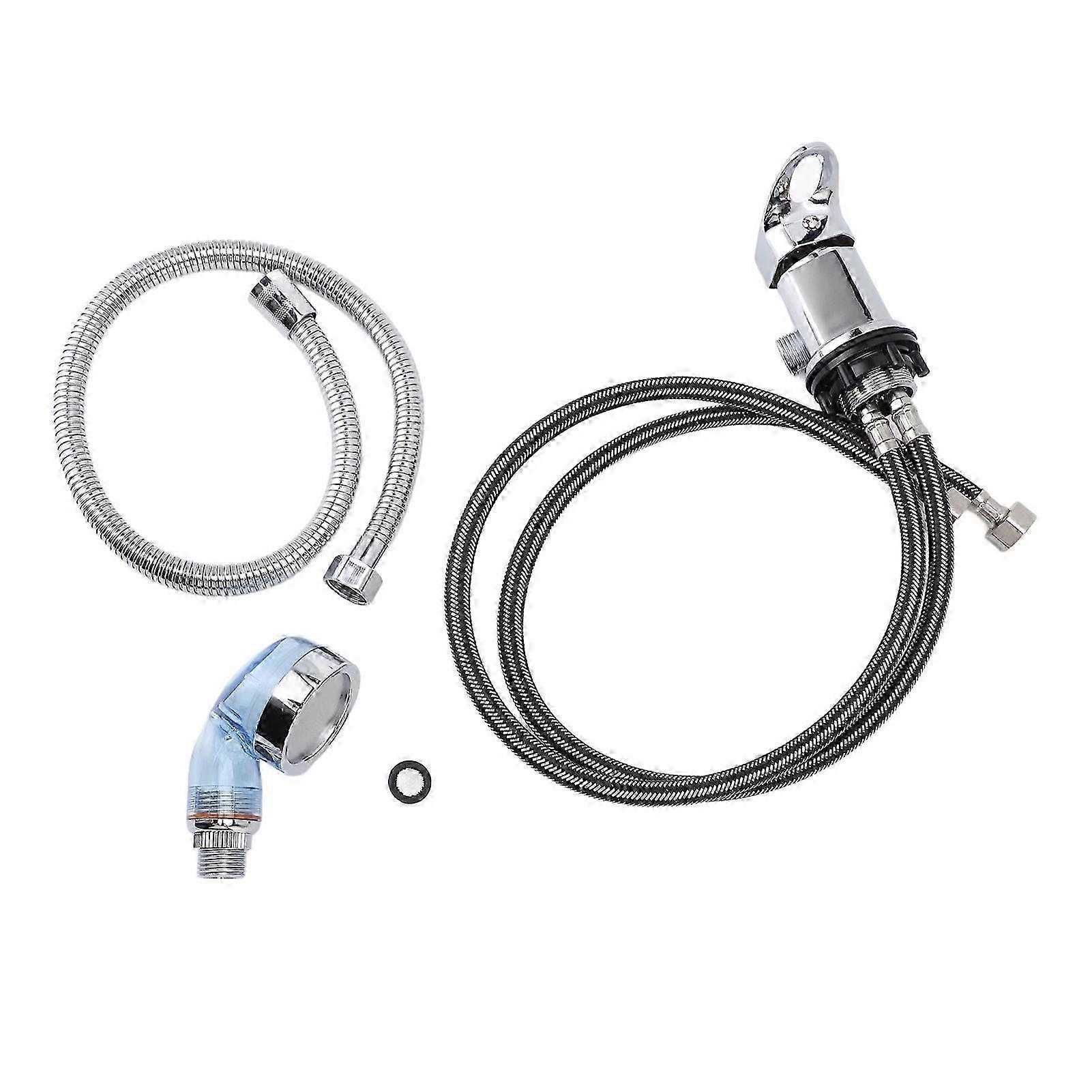 2025 60cm Square Tap 70cm Shower Hose Large Blue Sprayer Head Salon Shampoo Bed Dedicated Accessories Barber Shop Faucet for Barbershop