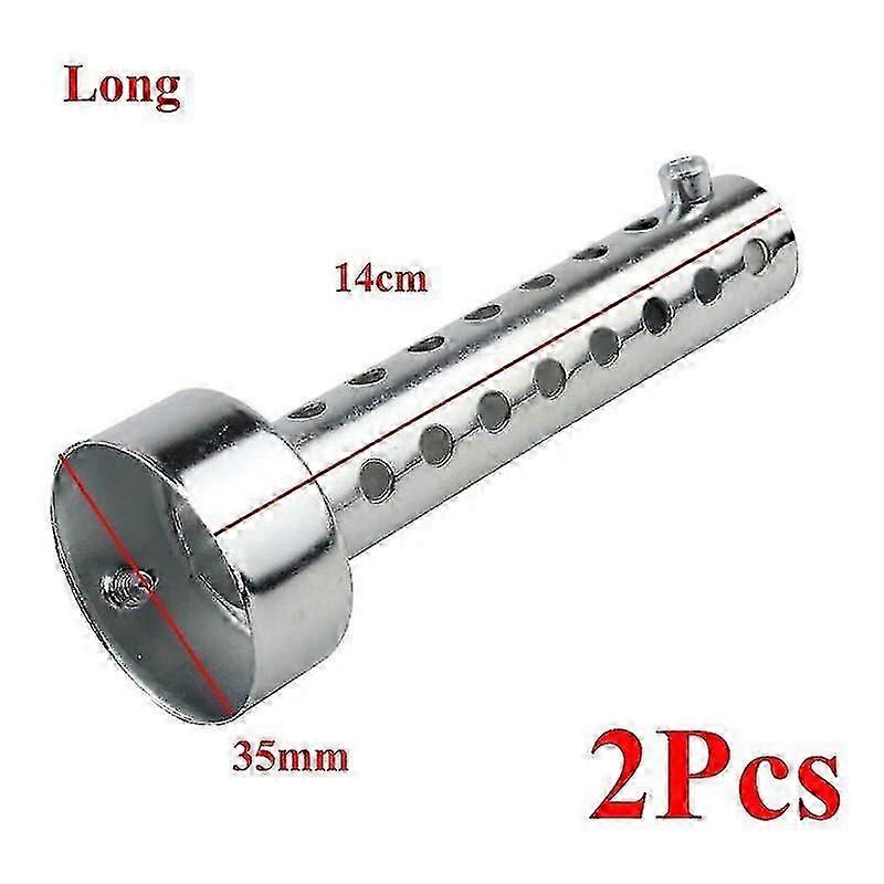 2 stuks 35/42/45/48/60mm Universele Motorfiets Can DB Killer Demper Geluiddemper Geluid Geluid Eliminator Uitlaat Verstelbaar Zilver ~ 67292