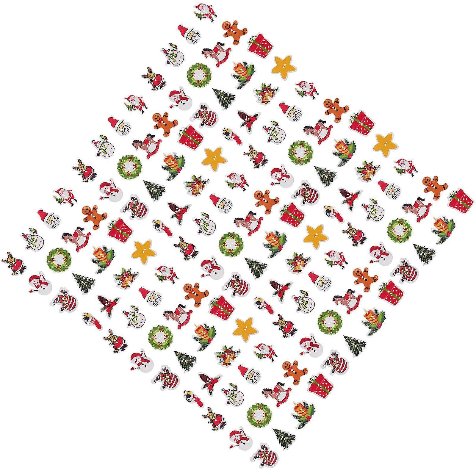 Painted Wood Buttons for Knitting Projects and Holiday Craft Supplies Colorful 2.50X1.00X0.30cm 200Pcs