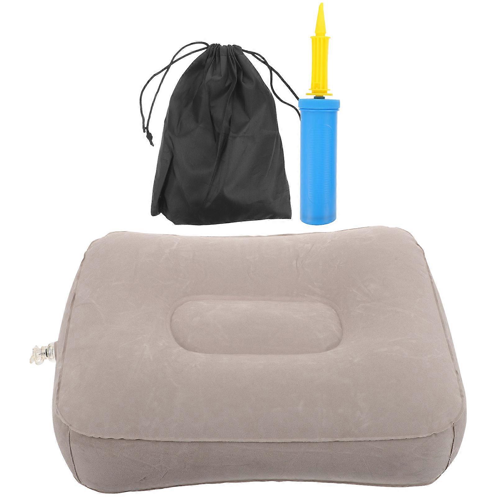 Travel Foot Rest Pillow Inflatable Footrest Home Use Car Train Office Assorted Color 42x32cm 1 Set