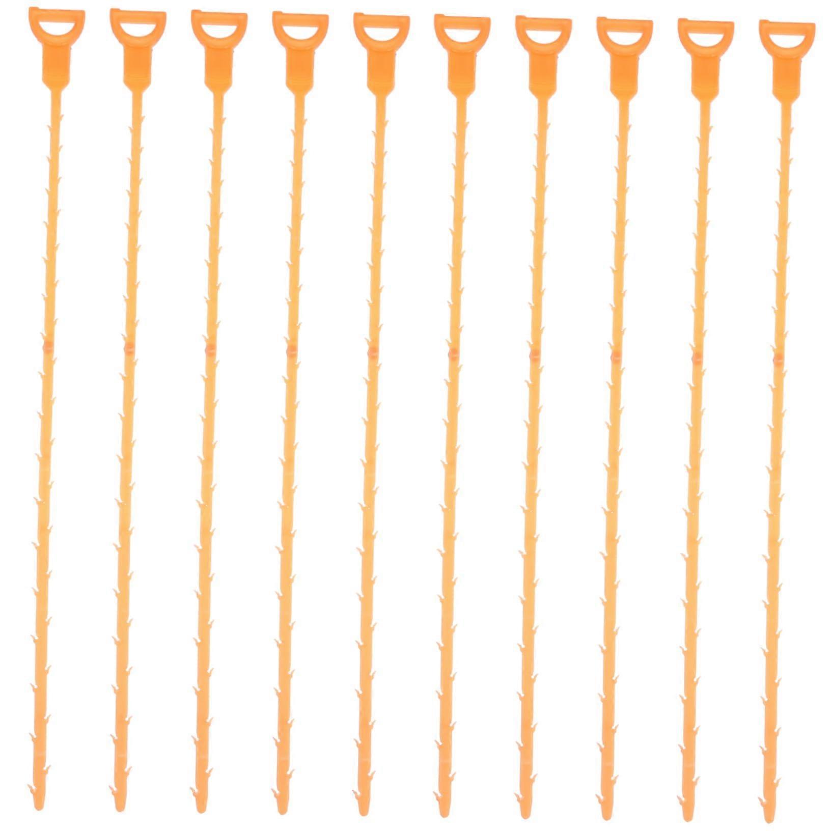 10 Piece Hair Clog Remover Tool Set, Multi-Tooth Drain Cleaning Snake, Plastic Abflussreiniger in Random Colors