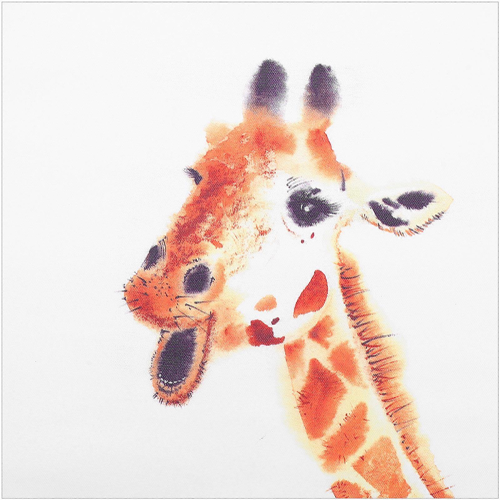 Animal Wall Decorations Giraffe Painting for Children's Room 30x30cm Square Wall Decoration 1Set