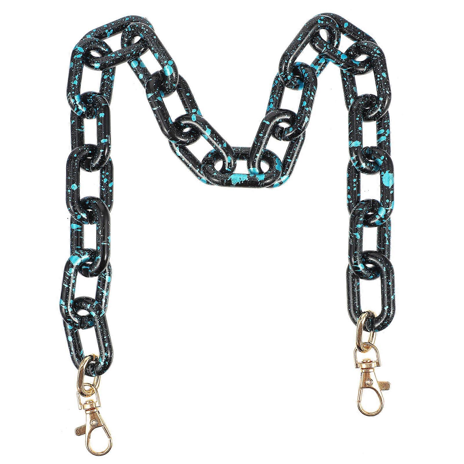 Handbag Accessories Acrylic Bag Chain Diy Project Decoration 60X2.5X0.5cm Blue 1Pc
