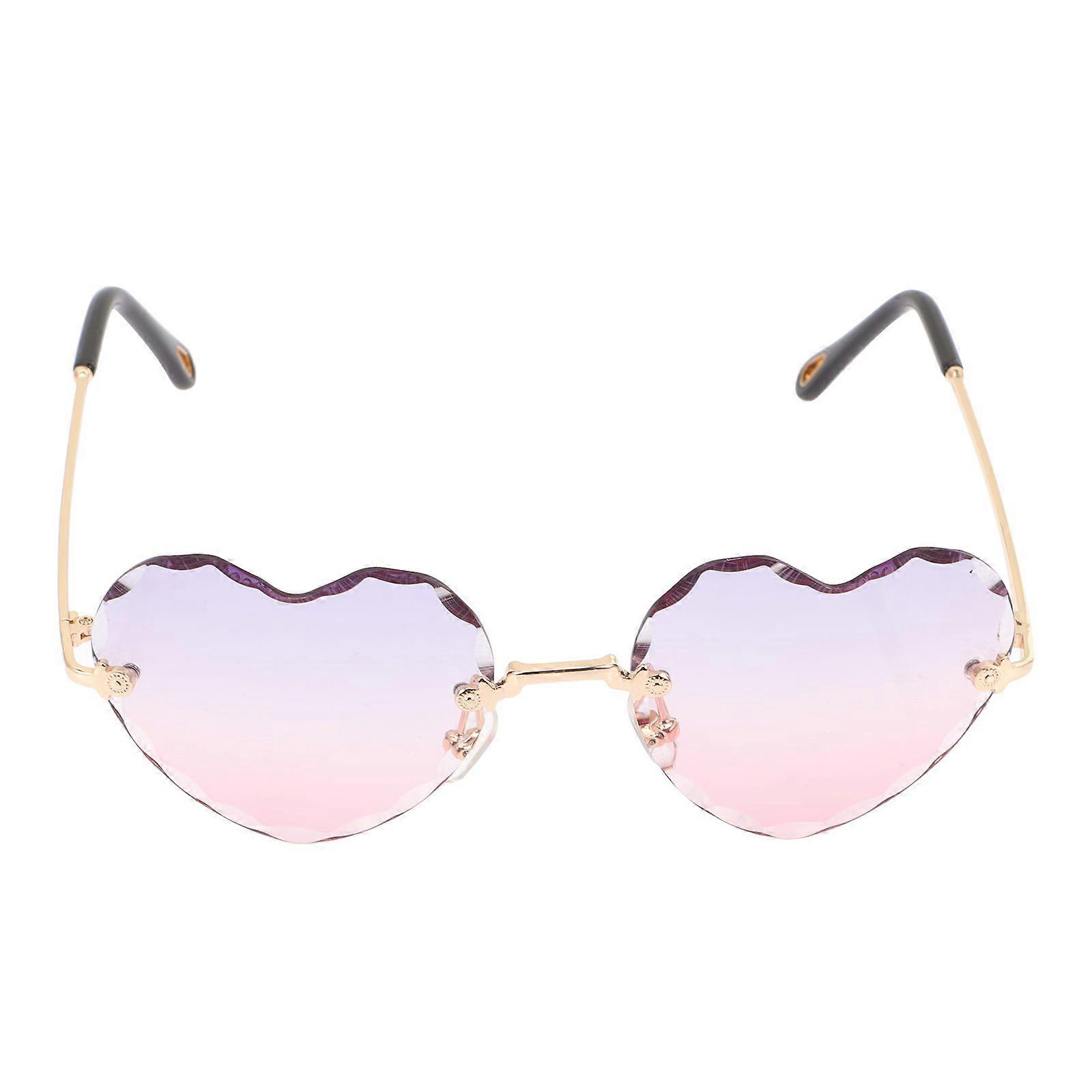 1 Pair Heart Eyeglasses Gradient Color Sunglasses Party Eyeglasses Props
