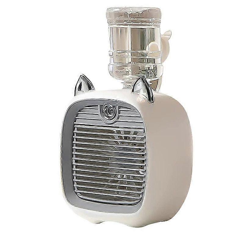 Portable Fan, 3-speed Adjustable Brushless Motor, Nano Spray, 2400mAh Battery, Grey