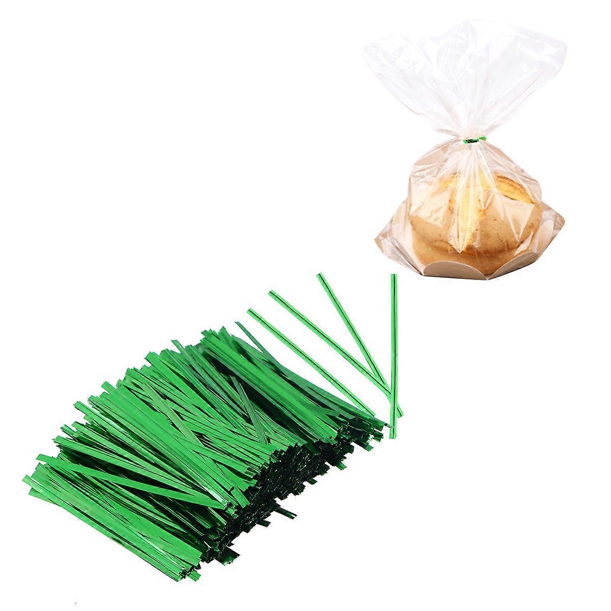 Metallic Twist Ties Green Colorful Bread Candy Bag Ties for Birthday Party Wedding Festive Occasions 800Pcs