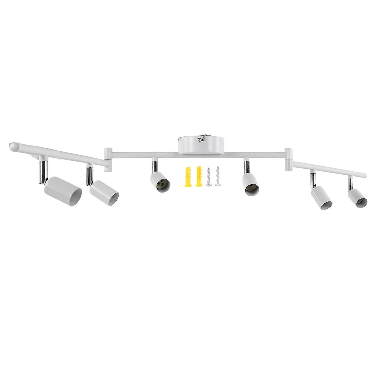 Kit d'éclairage sur rail, tête de lampe rotative, spot de plafond 6 voies, culot GU10, 85-265 V, blanc