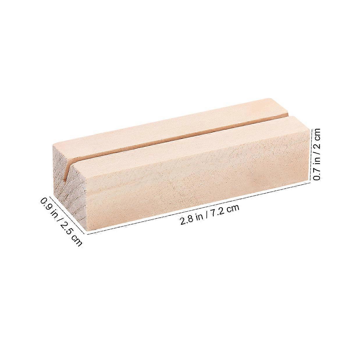 Photo Stand Business Holder Khaki Flat Base Memo Holder for Desk Table 7.20X2.50X2.00CM Displaying Names 20Pcs