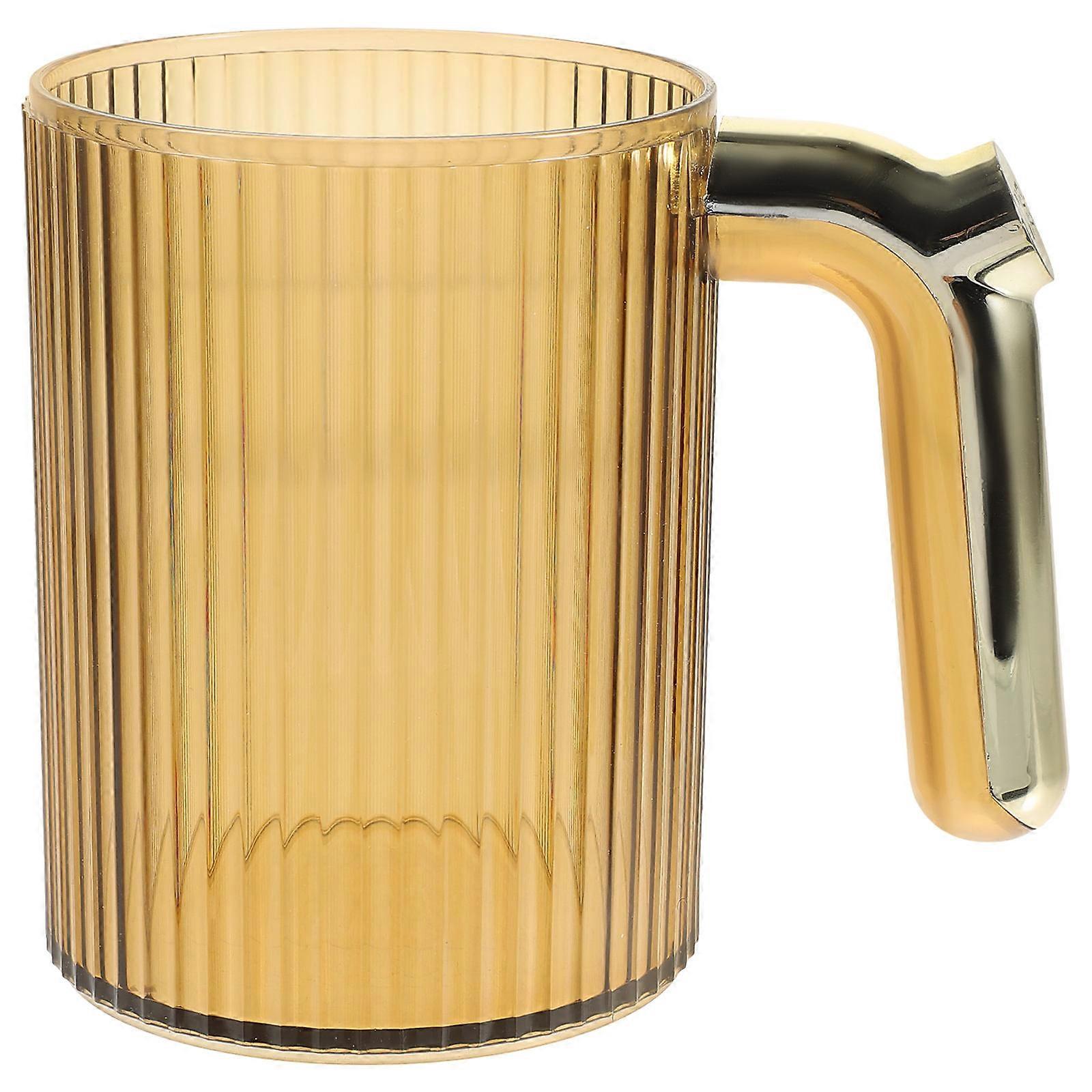 Multi Purpose Brush Cups Modern Design 550ml Gold Mouth Rinsing Holding Makeup Brushes 1Set