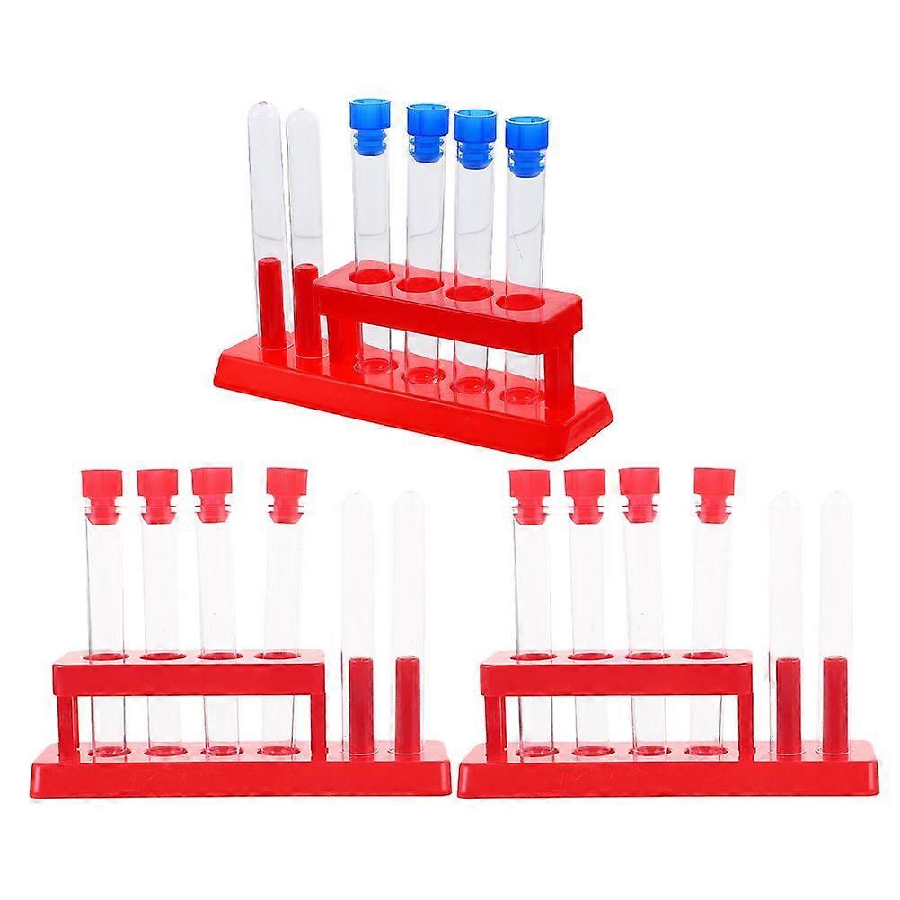 1 Set Laboratory Experiment Supplies Including Storage Rack Testing Tubes And Stoppers