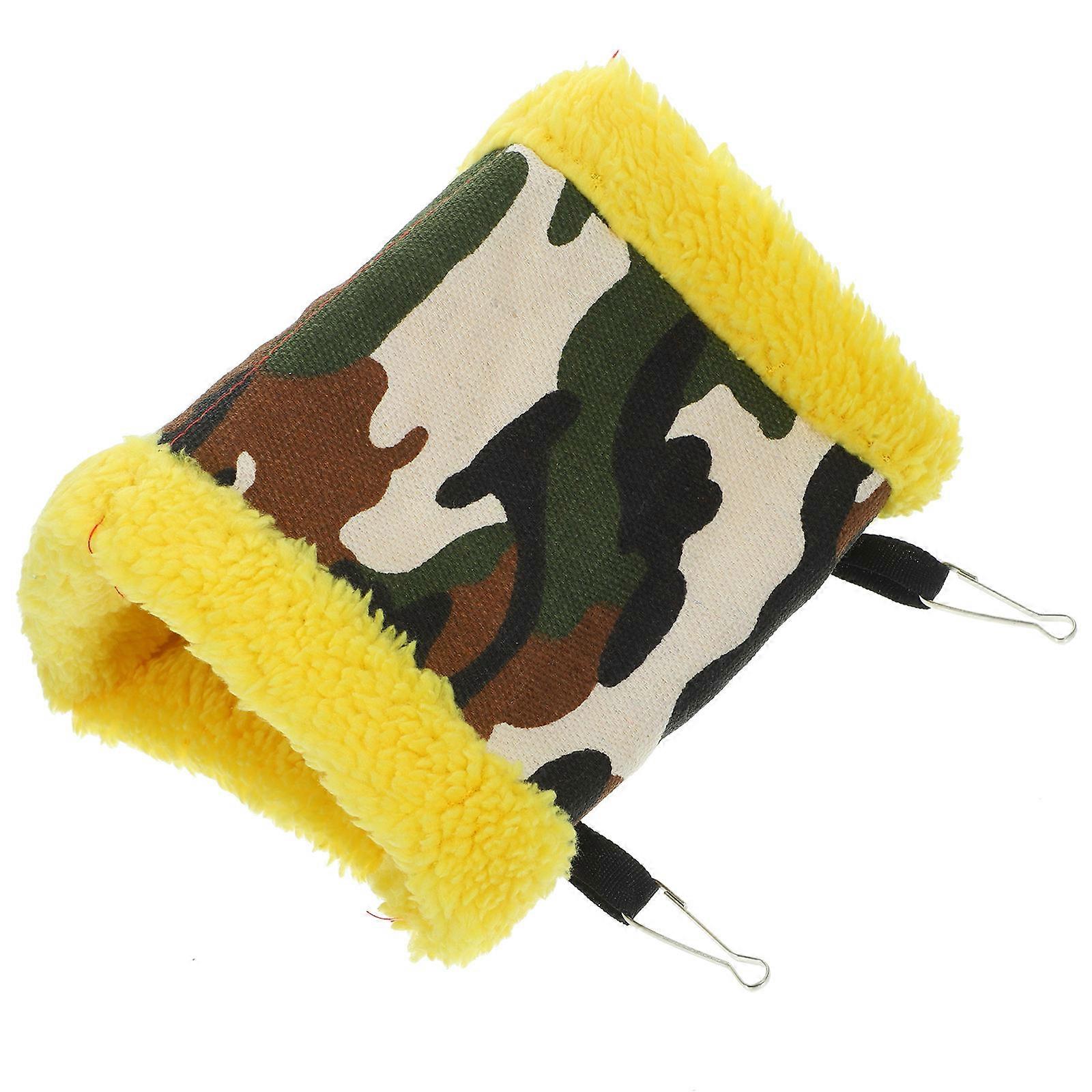 Breathable Camouflage Hanging Parrot House Bird Nest Hammock for Small to Medium Birds, Durable & Comfortable Sleeping Tent for Cage Use