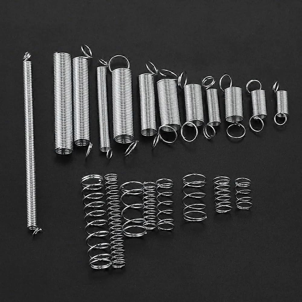 200 pieces pressure and tension springs for hardware, 20 sizes, spring assortment 5.570mm 1MM150MM0.8MM150MM