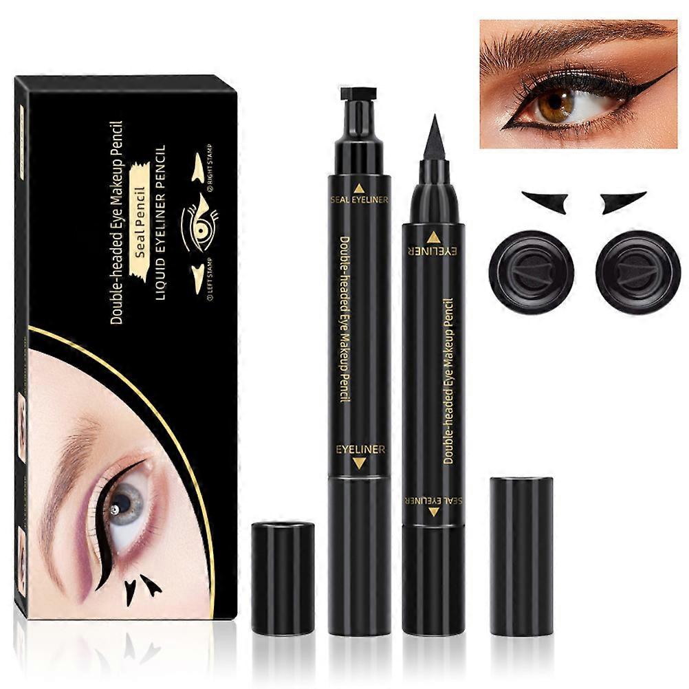 Double-sided liquid eyeliner pen, waterproof, smudge-proof
