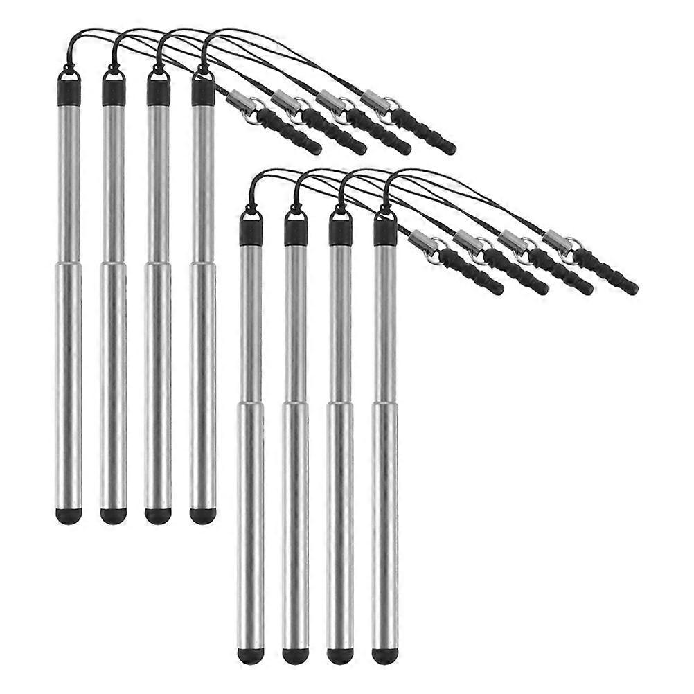 Portable Smart Pen Precision Touch Multidevice Compatibility 8Pcs Black Plastic