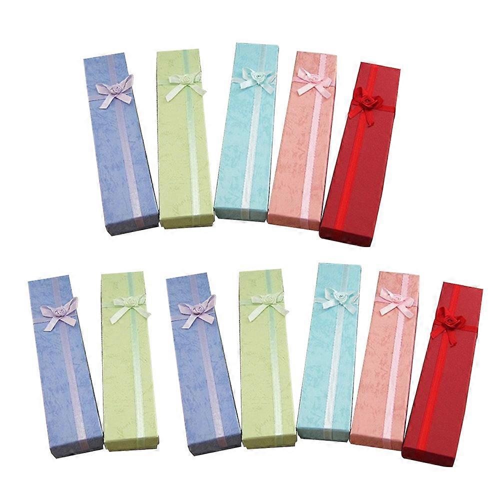 Color Printing Jewelry Box Luxury Design Color 20 x 4 x 2cm present Presentation 12Pcs