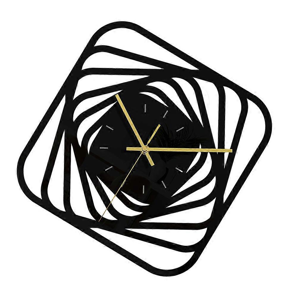 Home Hanging Clock Simple Acrylic Wall Clock Office Black 30.00X30.00X0.30CM Low Noise 1Pack