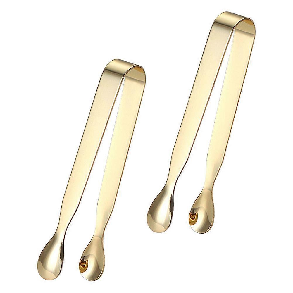 Stainless Steel Mini Sugar Cube Tongs Ice Cube Tongs Teabag Tongs Lightweight 11X2.2X1.4CM 2Pcs
