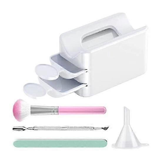 Dip Powder Recycling Box Kit with Brush File Pusher for Professional Nicure