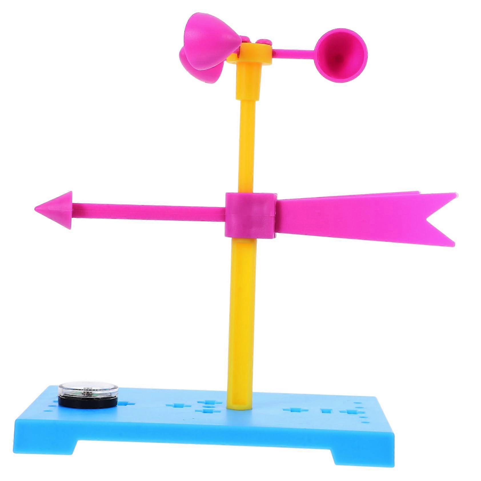 Wind Vane Wind Speed Anemometer, Plastic Weather Vane, Outdoor Meter For Weather Experiments, Science Kit, Color Random